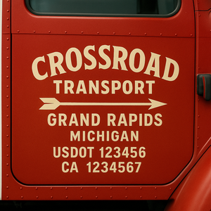 Truck Door Decal Lettering Sticker Signs | Add Your Info - Create Your Own Semi-Truck Door Signs