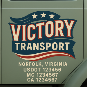 Truck Door Decal Lettering Sticker Signs | Add Your Info - Create Your Own Semi-Truck Door Signs
