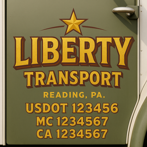 Truck Door Decal Lettering Sticker Signs | Add Your Info - Create Your Own Semi-Truck Door Signs