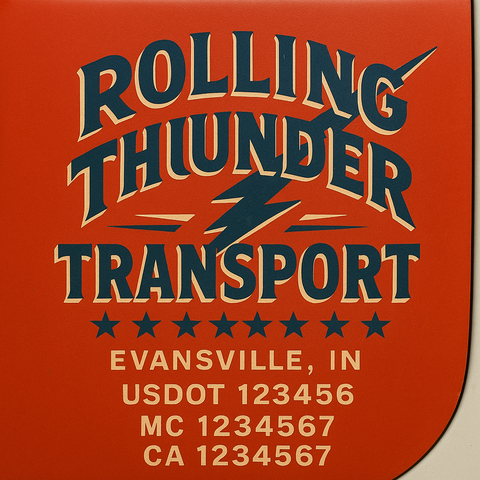 Truck Door Decal Lettering Sticker Signs | Add Your Info - Create Your Own Semi-Truck Door Signs
