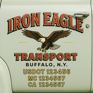 Truck Door Decal Lettering Sticker Signs | Add Your Info - Create Your Own Semi-Truck Door Signs