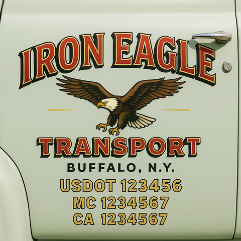 Truck Door Decal Lettering Sticker Signs | Add Your Info - Create Your Own Semi-Truck Door Signs