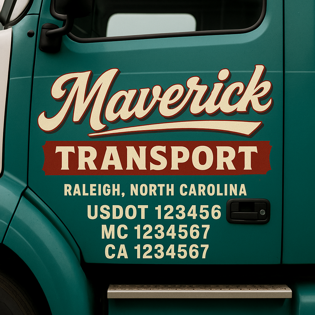 Truck Door Decal Lettering Sticker Signs | Add Your Info - Create Your Own Semi-Truck Door Signs