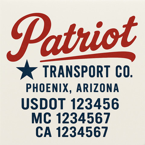 Truck Door Decal Lettering Sticker Signs | Add Your Info - Create Your Own Semi-Truck Door Signs