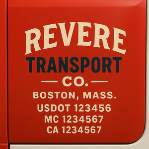 Truck Door Decal Lettering Sticker Signs | Add Your Info - Create Your Own Semi-Truck Door Signs