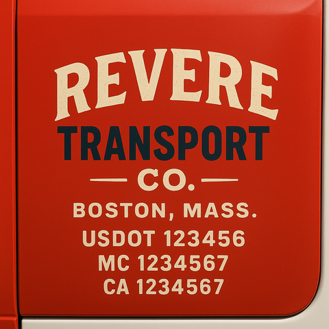 Truck Door Decal Lettering Sticker Signs | Add Your Info - Create Your Own Semi-Truck Door Signs
