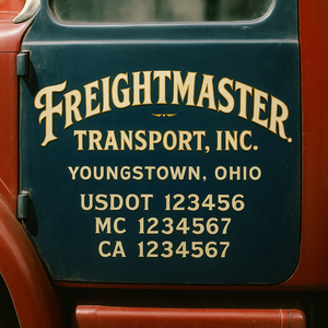 Truck Door Decal Lettering Sticker Signs | Add Your Info - Create Your Own Semi-Truck Door Signs