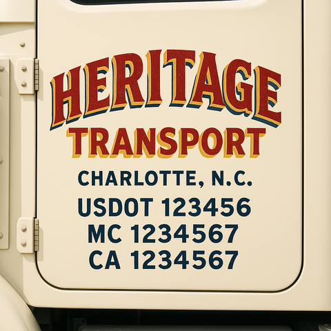 Truck Door Decal Lettering Sticker Signs | Add Your Info - Create Your Own Semi-Truck Door Signs