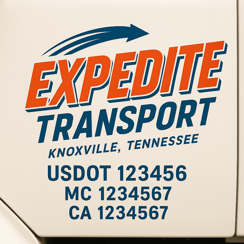 Truck Door Decal Lettering Sticker Signs | Add Your Info - Create Your Own Semi-Truck Door Signs