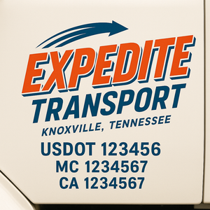 Truck Door Decal Lettering Sticker Signs | Add Your Info - Create Your Own Semi-Truck Door Signs