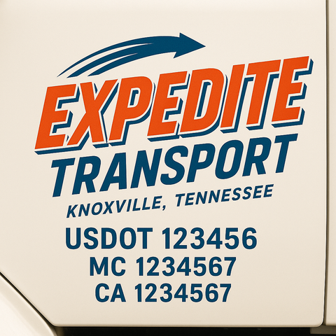 Truck Door Decal Lettering Sticker Signs | Add Your Info - Create Your Own Semi-Truck Door Signs