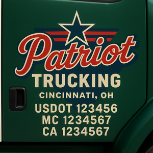 Truck Door Decal Lettering Sticker Signs | Add Your Info - Create Your Own Semi-Truck Door Signs