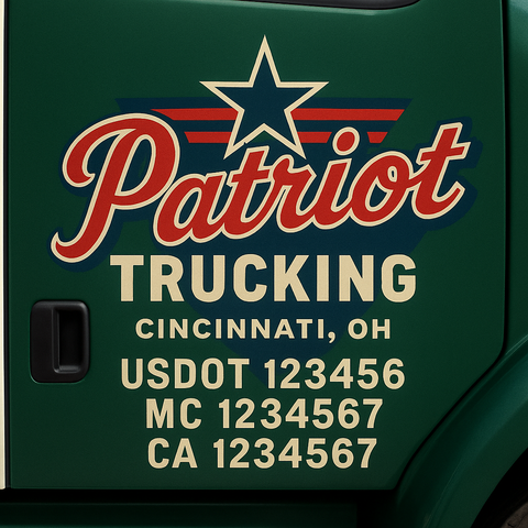 Truck Door Decal Lettering Sticker Signs | Add Your Info - Create Your Own Semi-Truck Door Signs