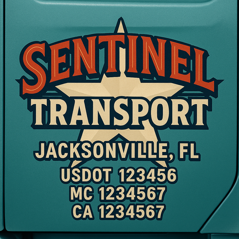 Truck Door Decal Lettering Sticker Signs | Add Your Info - Create Your Own Semi-Truck Door Signs