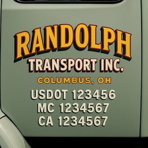 Truck Door Decal Lettering Sticker Signs | Add Your Info - Create Your Own Semi-Truck Door Signs