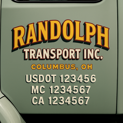 Truck Door Decal Lettering Sticker Signs | Add Your Info - Create Your Own Semi-Truck Door Signs