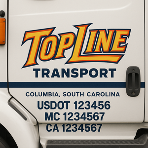 Truck Door Decal Lettering Sticker Signs | Add Your Info - Create Your Own Semi-Truck Door Signs