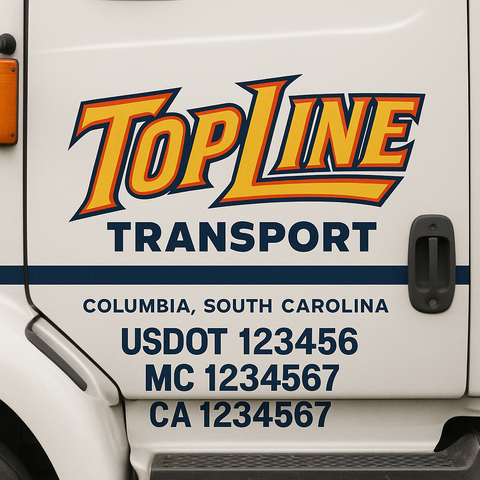 Truck Door Decal Lettering Sticker Signs | Add Your Info - Create Your Own Semi-Truck Door Signs