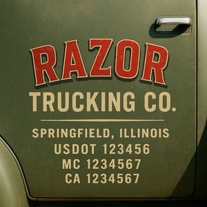 Truck Door Decal Lettering Sticker Signs | Add Your Info - Create Your Own Semi-Truck Door Signs