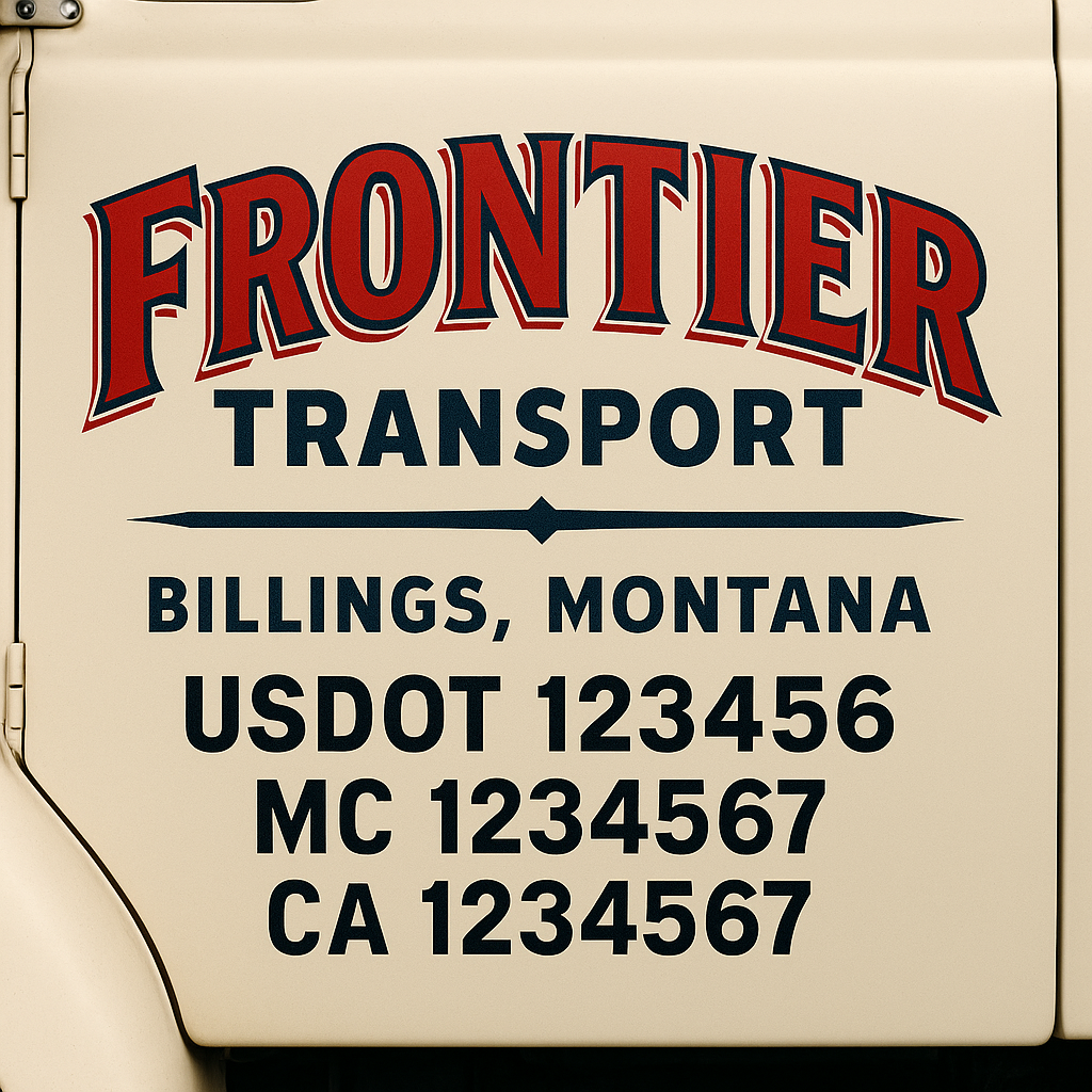 Truck Door Decal Lettering Sticker Signs | Add Your Info - Create Your Own Semi-Truck Door Signs