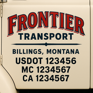 Truck Door Decal Lettering Sticker Signs | Add Your Info - Create Your Own Semi-Truck Door Signs