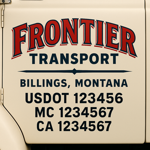 Truck Door Decal Lettering Sticker Signs | Add Your Info - Create Your Own Semi-Truck Door Signs