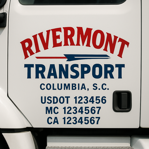 Truck Door Decal Lettering Sticker Signs | Add Your Info - Create Your Own Semi-Truck Door Signs