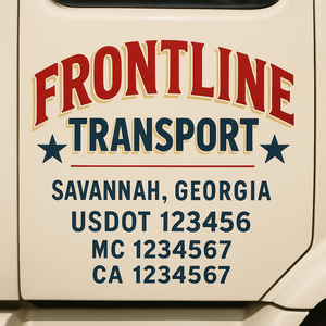 Truck Door Decal Lettering Sticker Signs | Add Your Info - Create Your Own Semi-Truck Door Signs