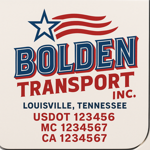 Truck Door Decal Lettering Sticker Signs | Add Your Info - Create Your Own Semi-Truck Door Signs