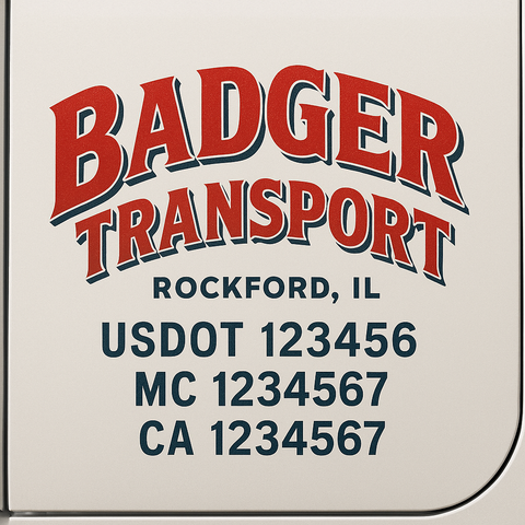 Truck Door Decal Lettering Sticker Signs | Add Your Info - Create Your Own Semi-Truck Door Signs