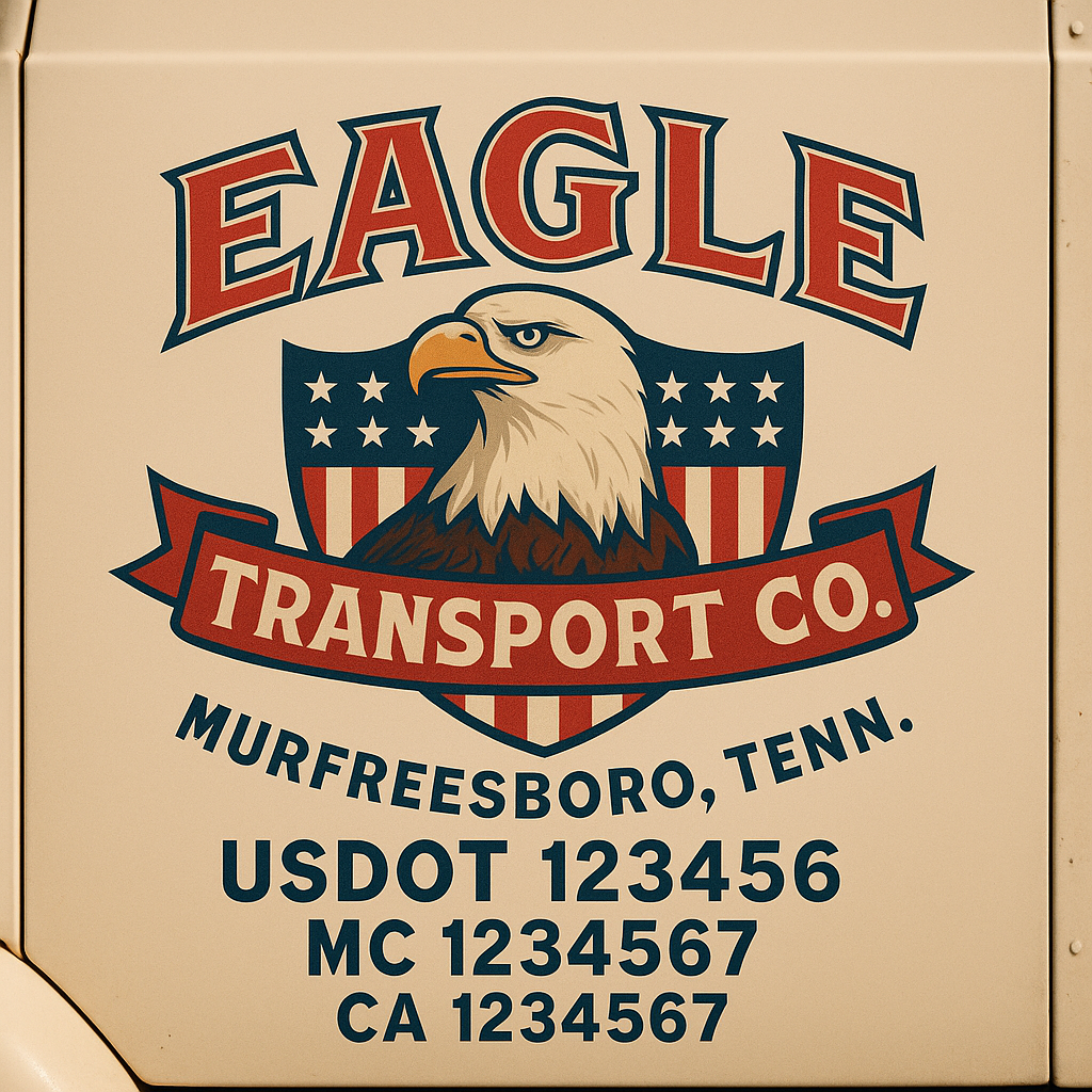Truck Door Decal Lettering Sticker Signs | Add Your Info - Create Your Own Semi-Truck Door Signs