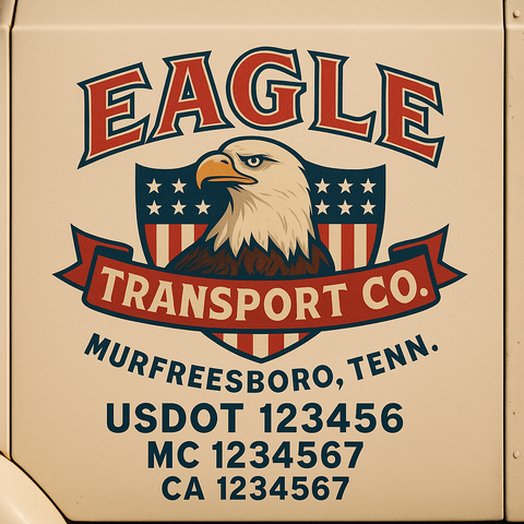 Truck Door Decal Lettering Sticker Signs | Add Your Info - Create Your Own Semi-Truck Door Signs