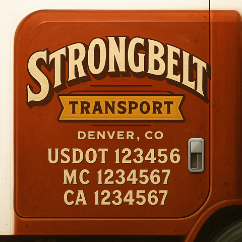 Truck Door Decal Lettering Sticker Signs | Add Your Info - Create Your Own Semi-Truck Door Signs