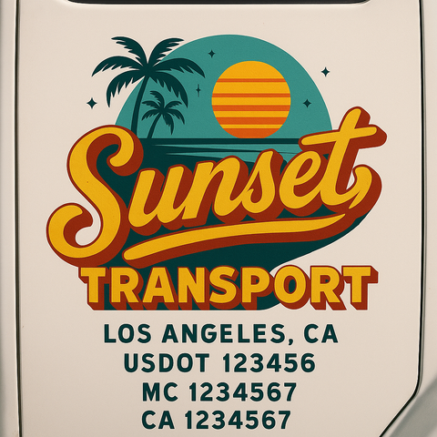 Truck Door Decal Lettering Sticker Signs | Add Your Info - Create Your Own Semi-Truck Door Signs