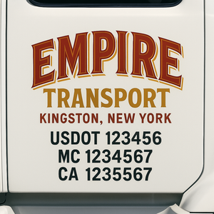 Truck Door Decal Lettering Sticker Signs | Add Your Info - Create Your Own Semi-Truck Door Signs