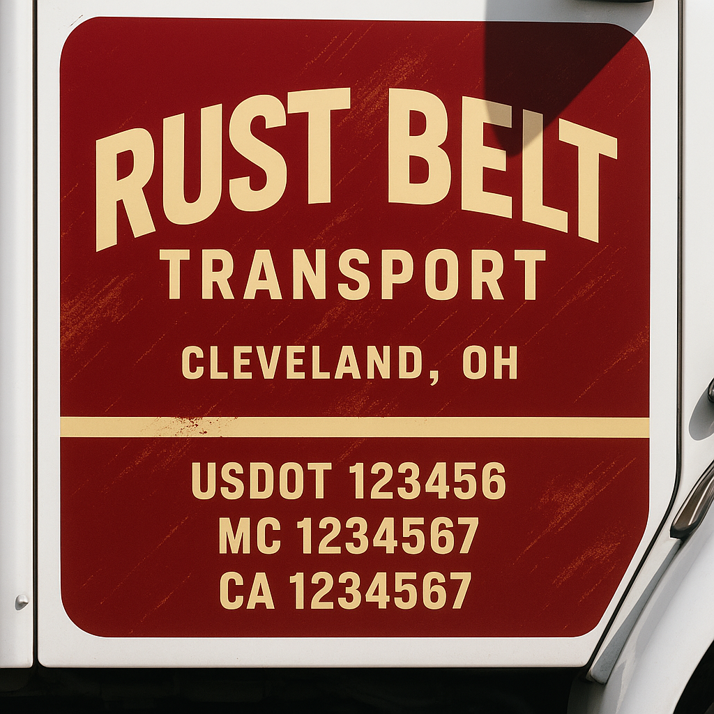 Truck Door Decal Lettering Sticker Signs | Add Your Info - Create Your Own Semi-Truck Door Signs