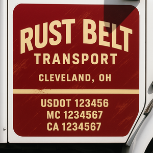 Truck Door Decal Lettering Sticker Signs | Add Your Info - Create Your Own Semi-Truck Door Signs
