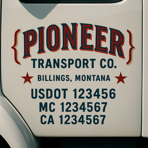 Truck Door Decal Lettering Sticker Signs | Add Your Info - Create Your Own Semi-Truck Door Signs