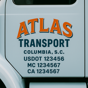 Truck Door Decal Lettering Sticker Signs | Add Your Info - Create Your Own Semi-Truck Door Signs