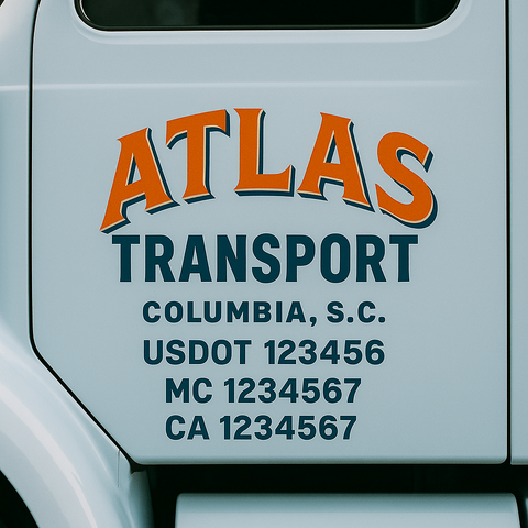 Truck Door Decal Lettering Sticker Signs | Add Your Info - Create Your Own Semi-Truck Door Signs