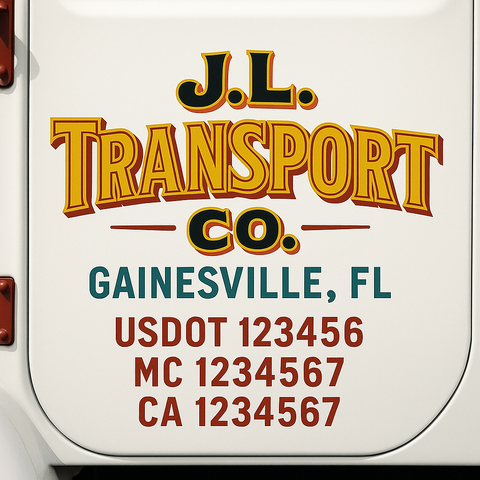 Truck Door Decal Lettering Sticker Signs | Add Your Info - Create Your Own Semi-Truck Door Signs