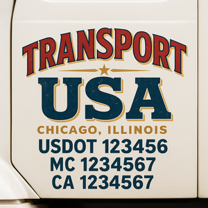 Truck Door Decal Lettering Sticker Signs | Add Your Info - Create Your Own Semi-Truck Door Signs