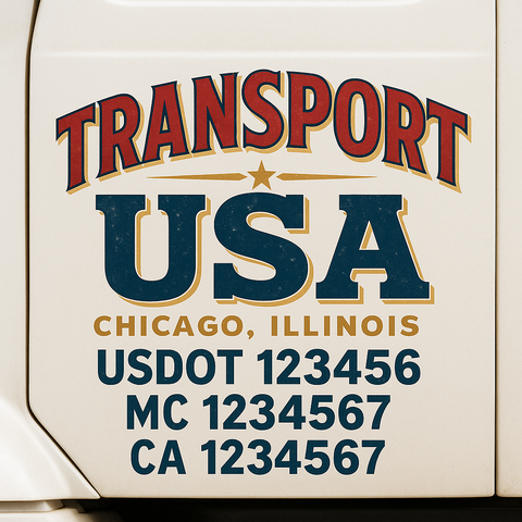 Truck Door Decal Lettering Sticker Signs | Add Your Info - Create Your Own Semi-Truck Door Signs