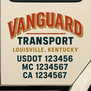 Truck Door Decal Lettering Sticker Signs | Add Your Info - Create Your Own Semi-Truck Door Signs