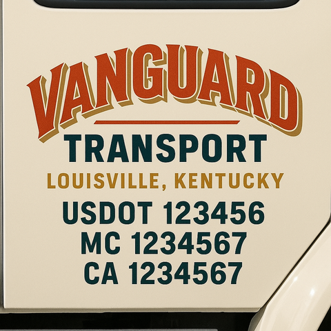 Truck Door Decal Lettering Sticker Signs | Add Your Info - Create Your Own Semi-Truck Door Signs