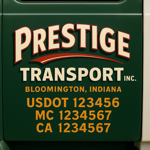 Truck Door Decal Lettering Sticker Signs | Add Your Info - Create Your Own Semi-Truck Door Signs