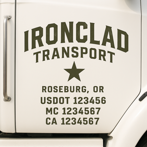 Truck Door Decal Lettering Sticker Signs | Add Your Info - Create Your Own Semi-Truck Door Signs