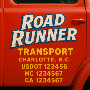 Truck Door Decal Lettering Sticker Signs | Add Your Info - Create Your Own Semi-Truck Door Signs