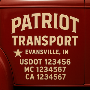 Truck Door Decal Lettering Sticker Signs | Add Your Info - Create Your Own Semi-Truck Door Signs