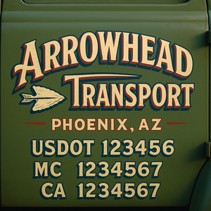 Truck Door Decal Lettering Sticker Signs | Add Your Info - Create Your Own Semi-Truck Door Signs